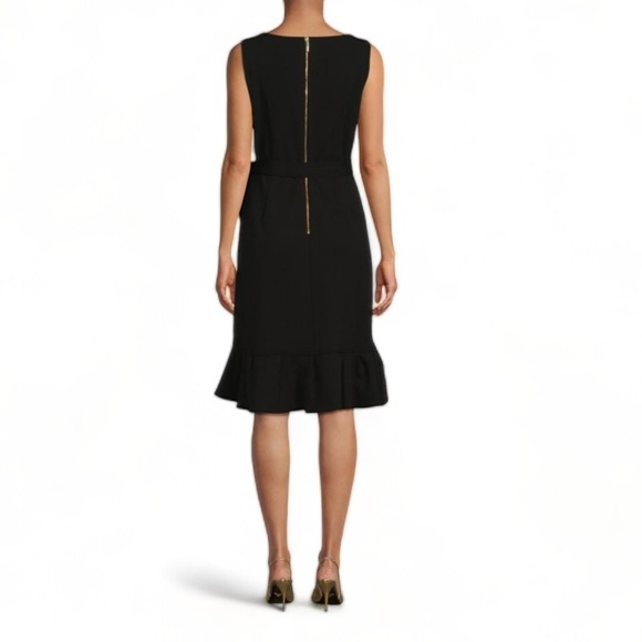 Calvin Klien Black Belted Ruffle Dress - Picture 2 of 3